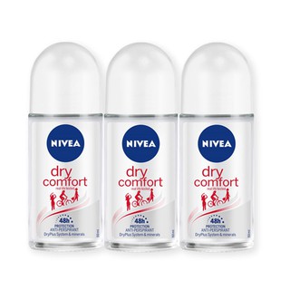 ถูกที่สุด✅  นีเวีย ดราย คอมฟอร์ท โรลออน ขนาด 50 มล. แพ็ค 3 ขวด Nivea Dry Roll-on 50 ml x 3