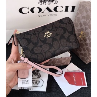 พร้อมส่ง กระเป๋า 💥 กระเป๋าคล้องมือ Coach คาดแถบสี ขนาด คล้องมือ6.5นิ้ว สูง 4.5นิ้ว