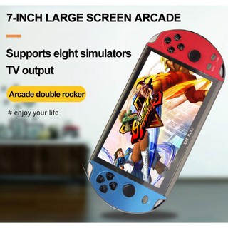 พร้อมส่ง เครื่องเล่นเกมส์พกพา X12 Plus 7" และ X7 PLUS 5.1" หน้าจอสี Built in เกมส์เยอะ Classic Handheld Games Console