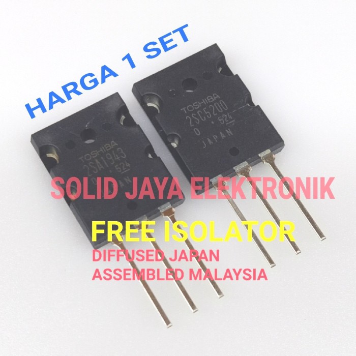 TR TOSHIBA 2SA1943 2SC5200 SERIES LOT 524 JAPAN JAPAN FINAL ทรานซิสเตอร์ TOSHIBA ORIGINAL 2 SA 1943 