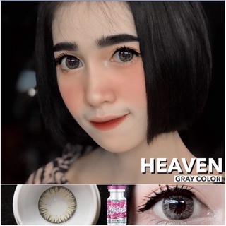 Heaven Gray สีเทา ตาโต ตาหวาน คอนแทคเลนส์ Wink Wow คอนแทคเลนส์ Contact lens ค่าสายตา สายตาสั้น -5.00 แบ๊ว วิงค์ ทรีโทน