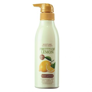 Mistine Pretty of lemon Body Lotion 300ml. SPF 15 มิสทีน บอดี้ โลชั่น โลชั่นบำรุงผิว โลชั่นบำรุงผิวกาย โลชั่นกันแดด