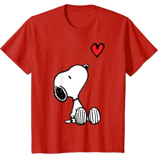 เสื้ เสื้อยืด พิมพ์ลาย Snoopy Peanuts Heart Sitting คุณภาพสูง สไตล์ฮิปฮอป สําหรับผู้ชายS-5XL