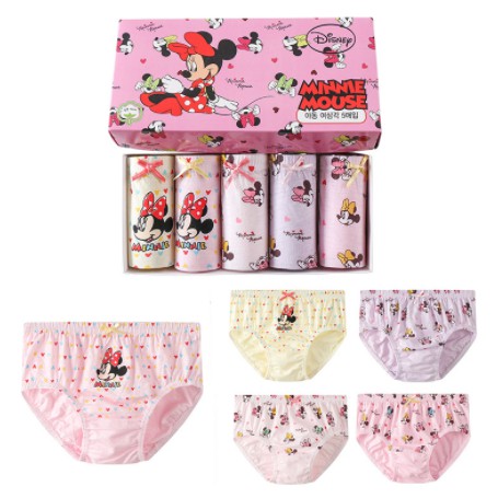 Minnie กางเกงในเด็กผู้หญิง 1 แพ็ค 5 ตัว กางเกงเด็กผู้หญิง