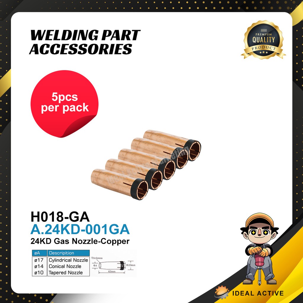 ADX MIG HMB24 24AK แก๊ส NOZZLE-COPPER