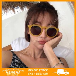 【HENGHA】【พร้อมสต็อก】แฟชั่นเกาหลี Candy Color ผู้หญิงแว่นกันแดดป้องกัน UV400