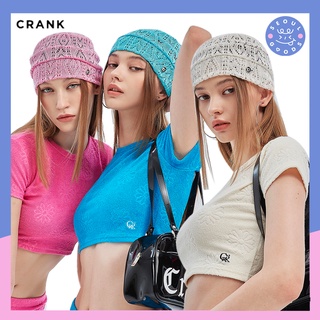 (พร้อมส่ง) หมวกไหมพรมถัก CRANK - LACE KNIT TURBAN