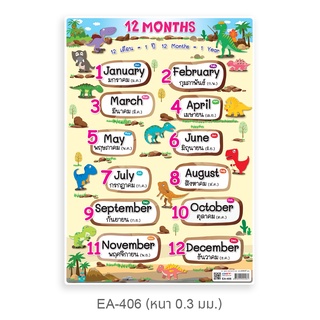 โปสเตอร์ขนาด A4 12 Months EA-406