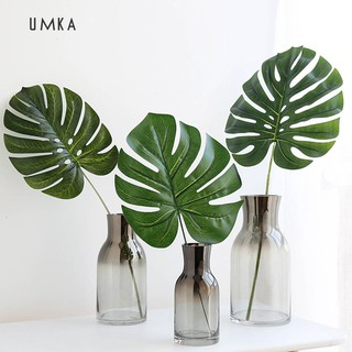 ☆Sl 1Pc Nordic Style Fake Monstera Leaf Plant Home Office Decoration Photo Prop