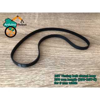 2GT Timing belt วงปิด ความยาวเส้นรอบวง 390 mm (390-2GT-6) สำหรับสายพานกว้าง 6 mm