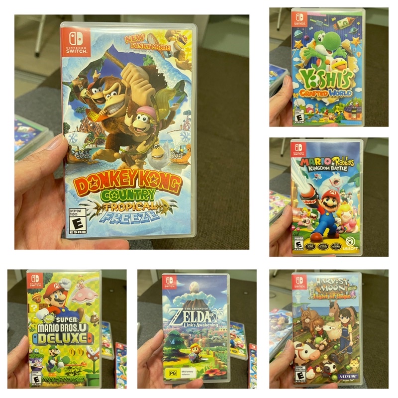 แผ่นเกมส์ Nintendo Switch มือสอง สภาพใหม่ Mario Zelda Donkey Kong Yoshi