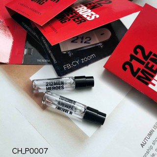 น้ำหอม Carolina Herrera 212 Men Heroes Forever Young EDT 1.5 ml (หัวสเปรย์)