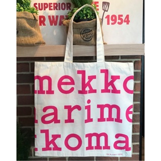 [ใส่CODE&gt;ทักแชท] Marimekko logo totebag pink color