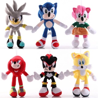 ของเล่นเด็ก ตุ๊กตาการ์ตูน Super Sonic Tarsnake Hedgehog Shadow Knuckle Tail 20 ซม.