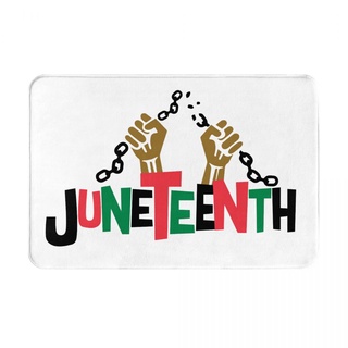 Juneteenth (2) พรมเช็ดเท้า ผ้าสักหลาด กันลื่น ดูดซับน้ํา แห้งเร็ว สําหรับห้องน้ํา 16x24 นิ้ว พร้อมส่ง