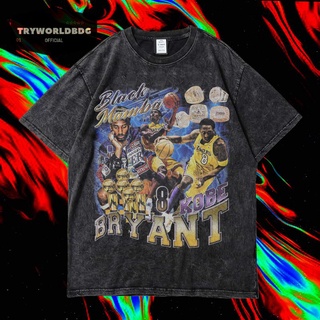 เสื้อยืดผ้าฝ้าย เสื้อยืด โอเวอร์ไซซ์ พิมพ์ลาย KOBE BRYANT BLACK MAMBA 8 VINTAGE TEE โอเวอร์ไซซ์