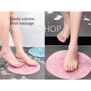 Silicone Shower massage pad แผ่นทำความสะอาด และนวดเท้าหรือหลัง เพื่อความผ่อนคลาย