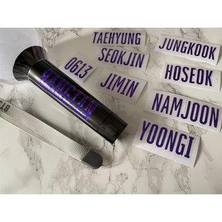 ชือเมมเบอร์ BTS  army bomb sticker/decal - Kpop lightstick  สติกเกอร์   กันน้ำ