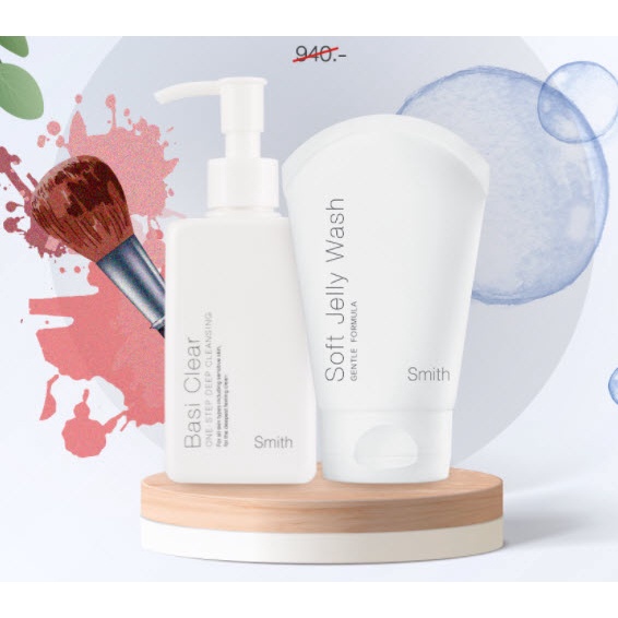 SMITH BASI CLEANSING /JELLY WASH ผลิตภัณฑ์หมอโอ๊คสมิธ คลีนซิ่ง ล้างหน้า สูตรอ่อนโยน
