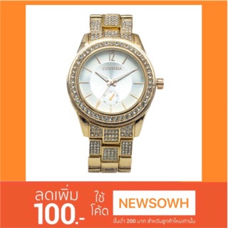 CYNTHIA สินค้าแท้ 100% นาฬิกาข้อมือผู้หญิง GOLD Stainless Strap รุ่น CYN02