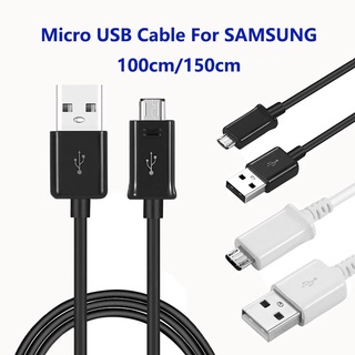 ของแท้ สายชาร์จ Micro USB 100 150 ซม. 2A ชาร์จเร็ว สําหรับ Samsung Galaxy S6 S7 Edge Note 4 5 J3 J4 J6 J5 A3 A5 A7 2015