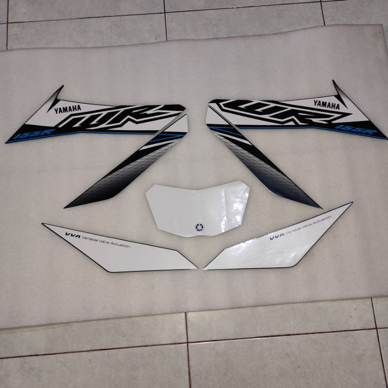 Yamaha WR 155 R 155R WR155R VVA สีดําเดิม 2019 2020 2021 สติกเกอร์กราฟิกแบบแถบ