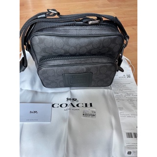 Coach Men’s Signature Canvas Academy Sport Crossbody ของแท้ป้ายking power