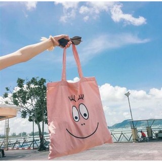 พร้อมส่ง! ลดอีก 100 บาท กระเป๋าผ้า BARBAPAPA