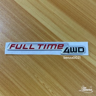 โลโก้* FULL TIME 4WD งานเรซิ่น  ติดรถ Toyota ( ขนาด* 2.5 x 16.5 cm )ราคาต่อชิ้น