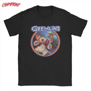 เสื้อยืดแขนสั้น ผ้าฝ้าย 100% พิมพ์ลาย Gremlin 84 Gizmo 80s สไตล์เรโทร สําหรับผู้ชาย และผู้หญิงS-5XL