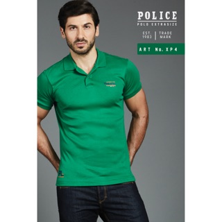 เสื้อโปโล Police Extrasize  ทรง Slim fit  พอดีตัว  ผุ้ชาย/ผู้หญิง สีเขียว,น้ำเงิน,เหลือง,แดง (XP4)