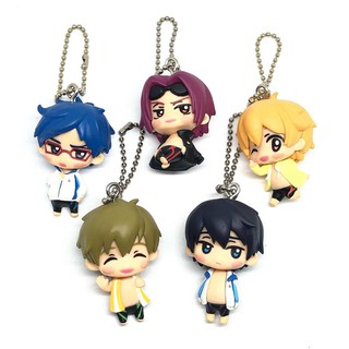 Gashapon Free! Iwatobi Swim Club พวงกุญแจโมเดลการ์ตูน Free! หนุ่มนักว่ายน้ำ งานลิขสิทธิ์ SK JAPAN แท้จากญี่ปุ่น