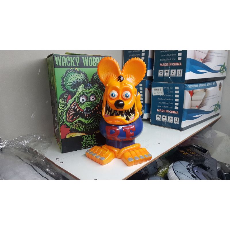 RAT FINK MODEL ORANGE COLOR 33CM โมเดลหนูผี สูง 33 CM