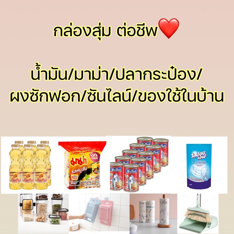 กล่องสุ่ม ต่อชีพ ขนม/ของกิน/ของใช้