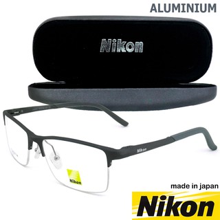 Nikon แว่นตารุ่น CX-6327 C-2 สีเทา กรอบเซาะร่อง ขาสปริง วัสดุ อลูมิเนียม Eyeglasses ทางร้านเรามีบริการรับตัดเลนส์