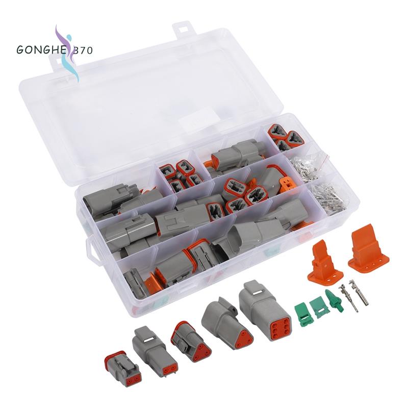 250Pcs Deutsch DT Series Waterproof Wire Connector Kit DT06-2/3/4/6S DT04-2/3/4/6P Automotive Sealed
