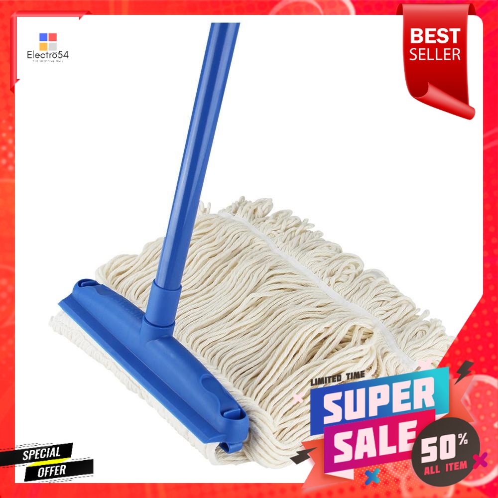 ไม้ม็อบหนีบคอตตอน SWASH 10 นิ้ว สีฟ้าCOTTON CLIP MOP SWASH 10IN BLUE