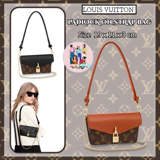 ✨หลุยส์ วิตตอง  Louis vuitton PADLOCK ON STRAP กระเป๋าถือ/กระเป๋าสายโซ่/กระเป๋าถือ/กระเป๋าสุภาพสตรี/แท้100%นำเข้าจากยุโร