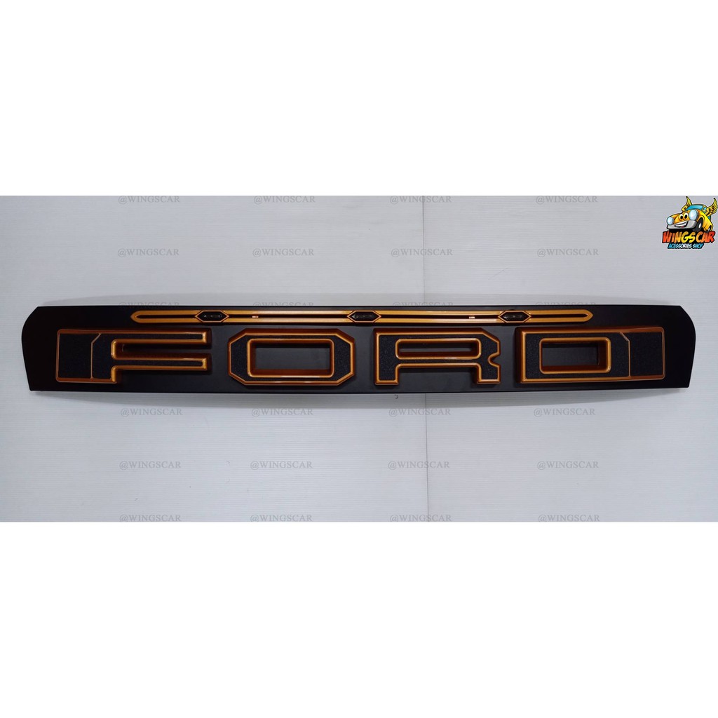 [ E-TAX ] กระจังหน้า (แถบกลาง) Ford Ranger 2018  มีไฟ 3 จุด มีโลโก้ ตรงรุ่น (RR) - รูปที่ 4