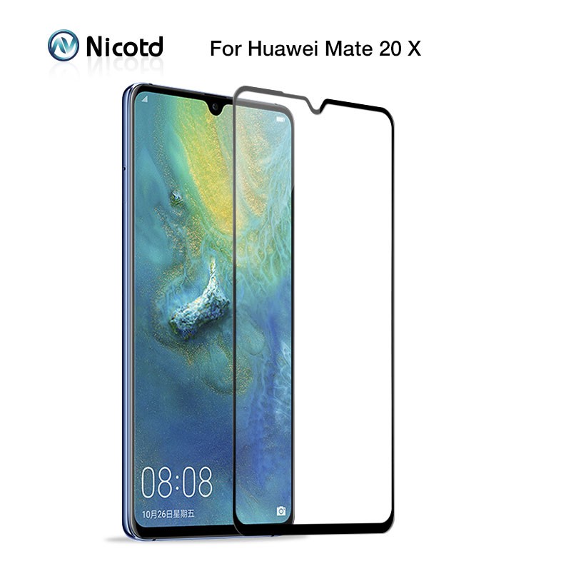 Huawei Mate 20 X กระจกนิรภัย 2.5D Full Cover Screen Protector Case Friendly