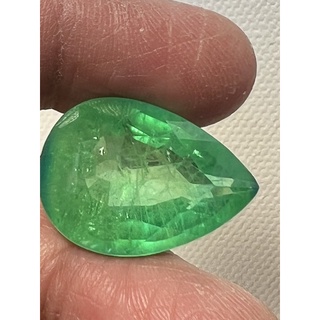 30 carats corundum synthetic emerald gemstone 23x16mm