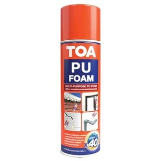 TOA PU FOAM พียูโฟม สเปรย์โฟมอเนกประสงค์ชนิดขยายตัว 500 ML โฟมโพลียูรีเทน