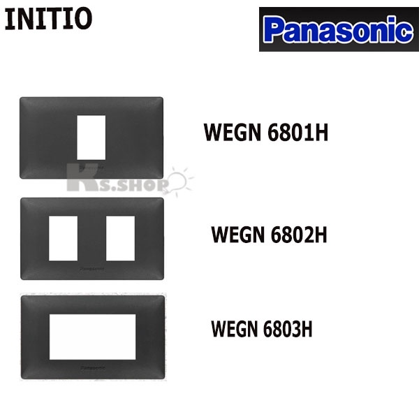 PANASONIC-ฝาพลาสติก 1ช่อง-3ช่อง รุ่นอินิชีโอ สีเทา WEGN 6801H,WEGN 6802H,WEGN 6803H,WEGN 68029H