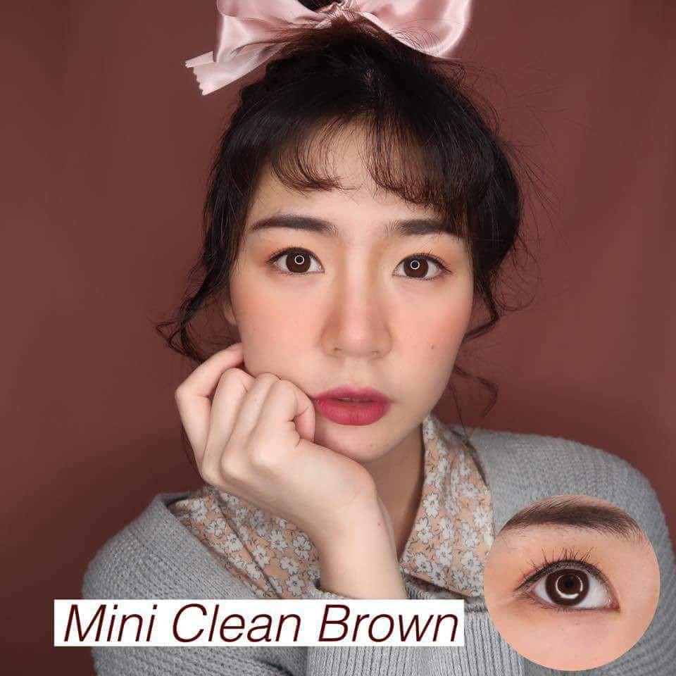 Mini Cleen  Brown/สีน้ำตาล [สายตาสั้น -0.00 ถึง -10.00] Size Mini (S) ขนาดเล็ก / คอนแทคเลนส์ / ยี่ห้