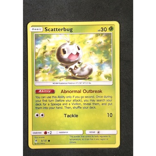 Scatterbug Basic 5/131 โคฟูคิมูชิ Pokemon Card (Normal) ภาษาอังกฤษ