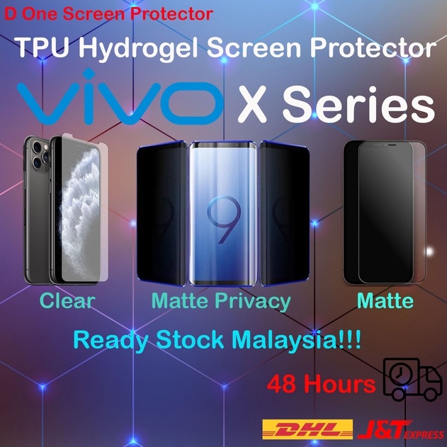 Vivo X70 Pro+/X70 Pro/X70/X30/X30Pro/X50/X50 Pro/X60/X60 Pro TPU Hydrogel ป้องกันหน้าจอ