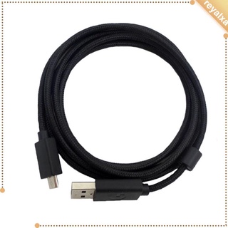 ชุดหูฟังเล่นเกมสายเคเบิ้ลไนล่อนถักสาย Usb เป็น Micro-Usb สําหรับ Logitech G533 G633 G502 ชุดหูฟังสายชาร์จ Usb 2 เมตร / 6.6 ฟุต