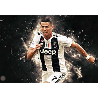 โปสเตอร์ คริสเตียโน โรนัลโด Cristiano Ronaldo CR7 Juventus ยูเวนตุส Manu Real Madrid เรอัลมาดริด Poster ฟุตบอล Football