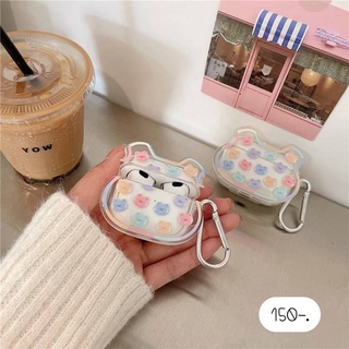 เคสแอร์พอด เคสแอร์พอต เคสแอร์พอร์ต 💗 แอร์พอดน้องหมีสีเรนโบว์ cute bear คัลเลอร์ฟลูใส