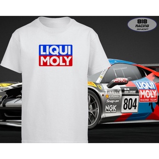 ถูกสุดๆสตรีทแฟชั่น เสื้อยืด Racing Sport [สีขาว / สีเทา] [LIQUI MOLY]คอกลมรหัสเต็ม